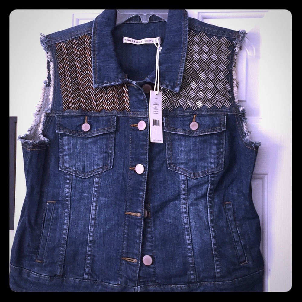 Couture denim vest